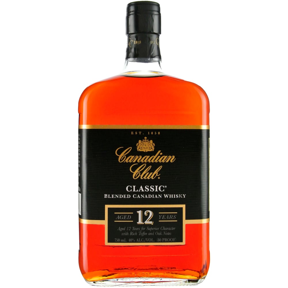 Canadian Club Classic 12 year old Canadian Whisky | 750 ml Bottle