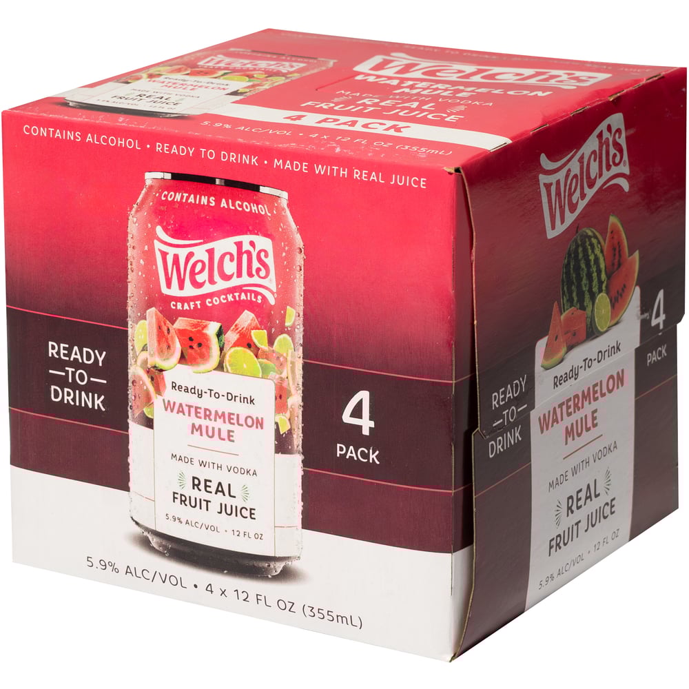 Welch's Watermelon Mule Pack Cans pack of 12 oz Can