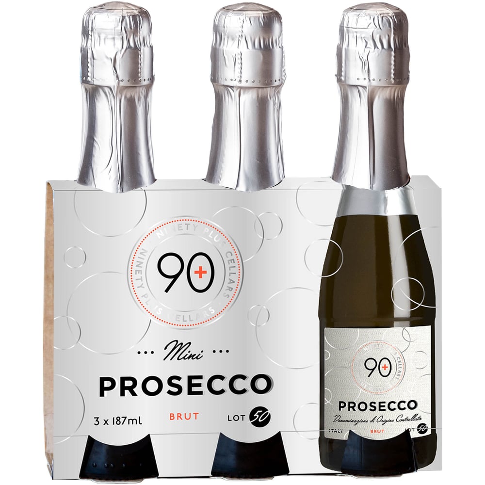 Ninety Plus Cellars Prosecco Lot 50 3 Pack | 3 pack of 187 ml Bottle, image size:1000x1000