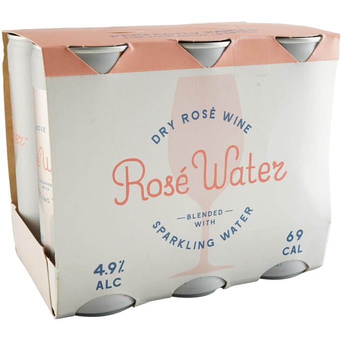 Rose Water Sparkling 6 Pack Cans