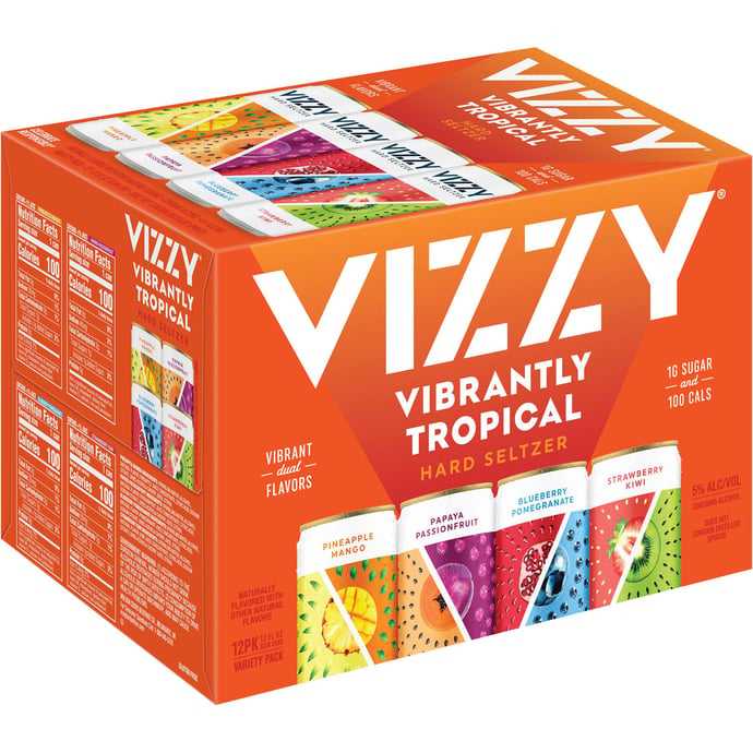 Vizzy Hard Seltzer Vibrantly Tropical Variety Pack