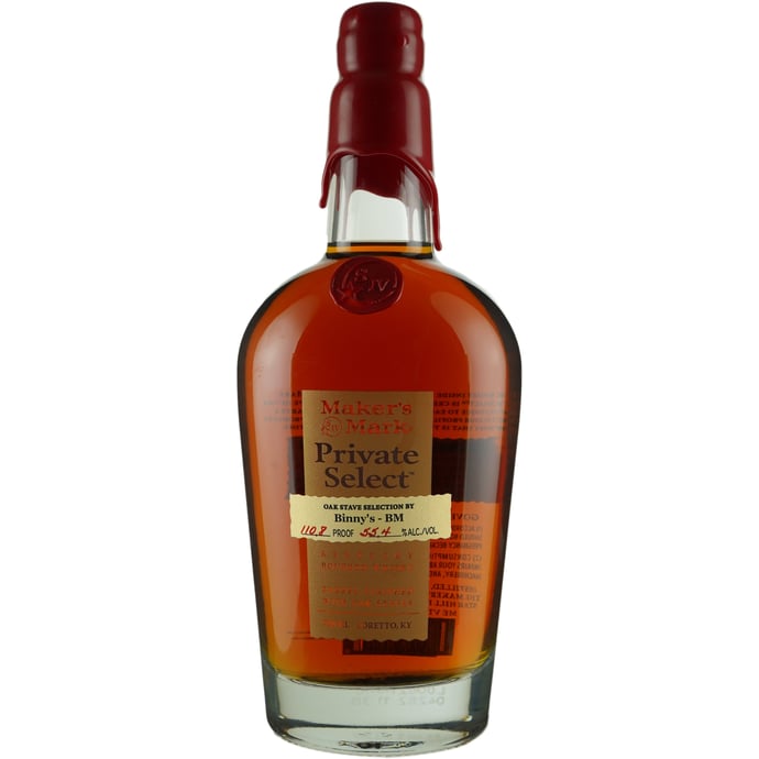 Maker's Mark Private Select Bourbon BM Binny's Handpicked 1 P2 1 Cu 3 46 4 Mo 1 Sp