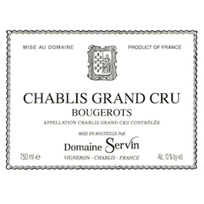 Domaine Servin Chablis Bougerots Grand Cru 2018