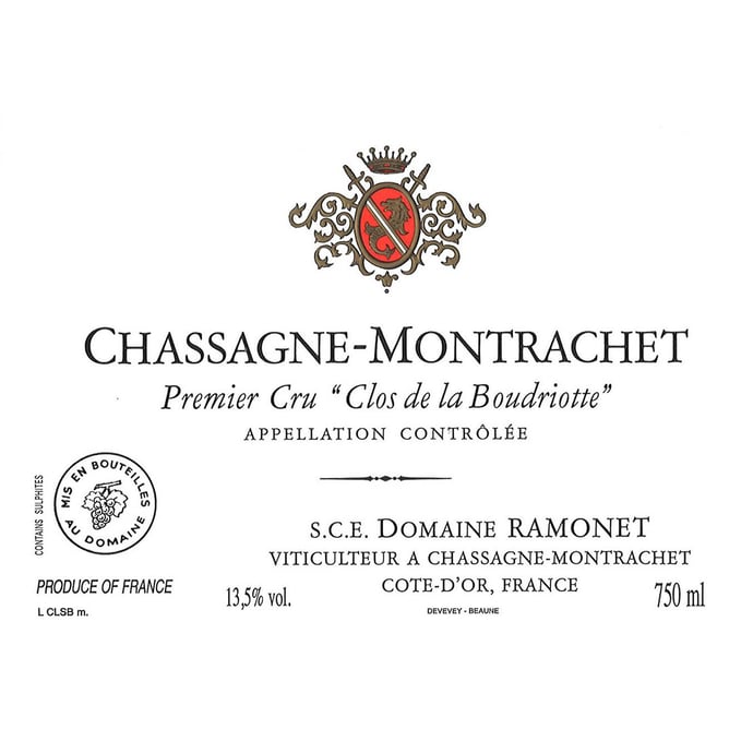 Domaine Ramonet Chassagne Montrachet Clos de la Boudriotte 2017
