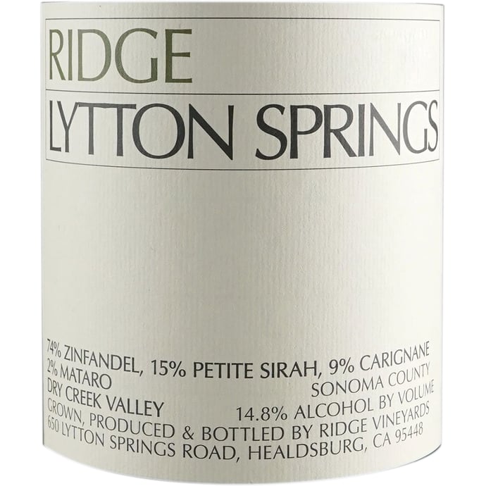 Ridge Lytton Springs 2018
