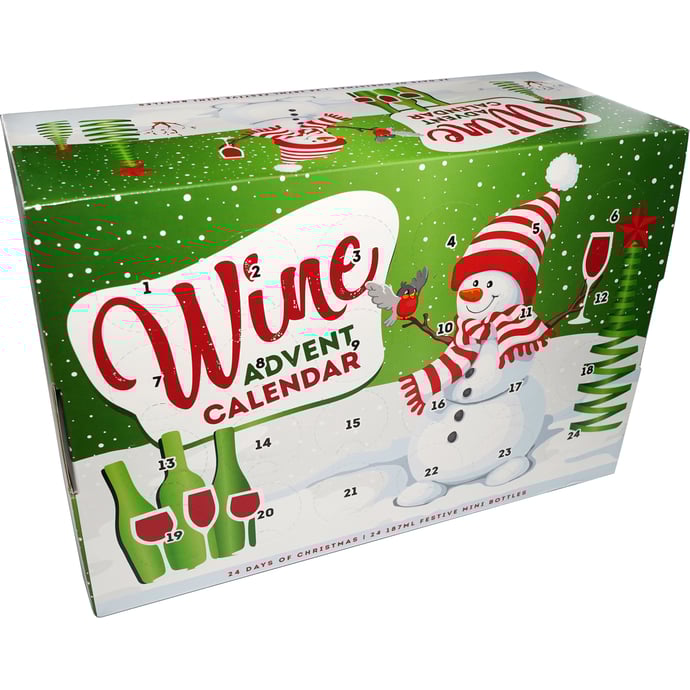Happy Snowman Advent Wine Calendar