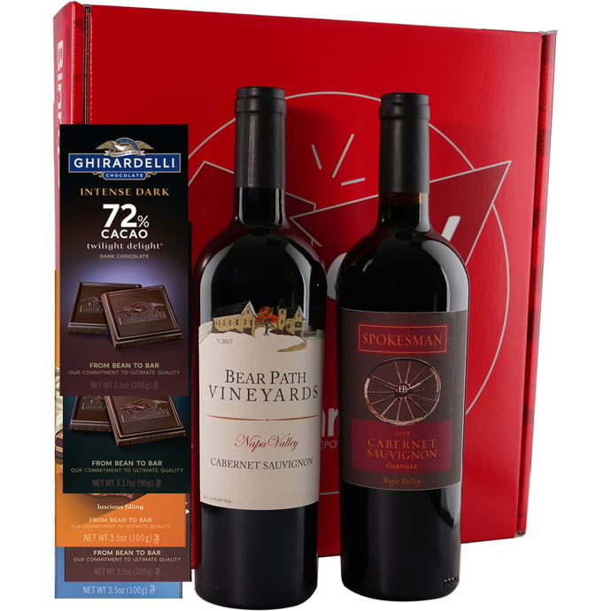 California Wine and Chocolate 2 Bottle Gift Box