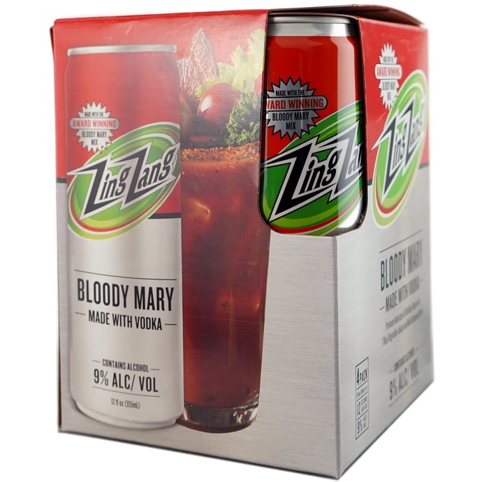 Zing Zang Bloody Mary with Vodka 4 Pack Cans