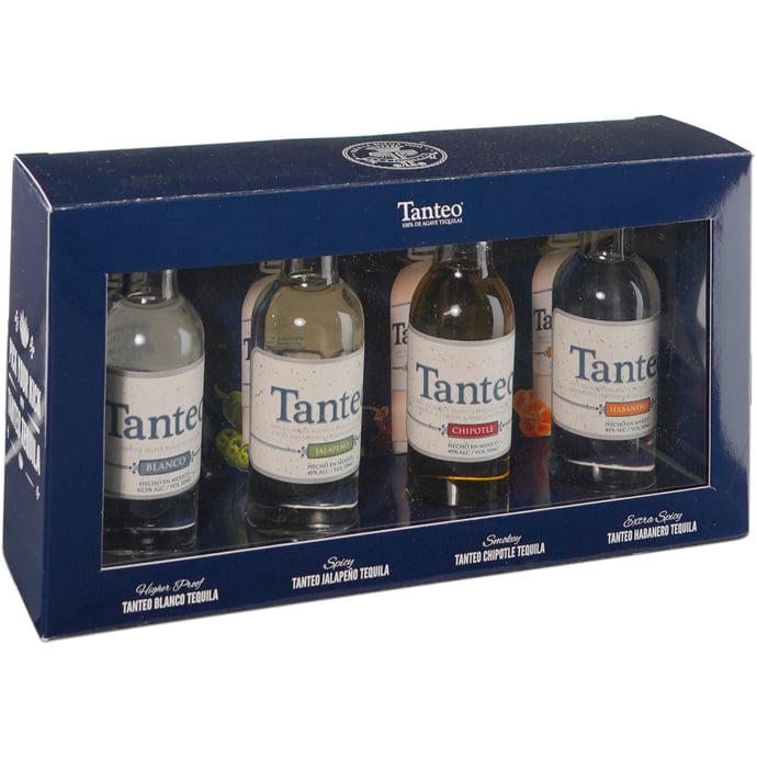 Tanteo Tequila Mini Variety Pack 4 x 50ml