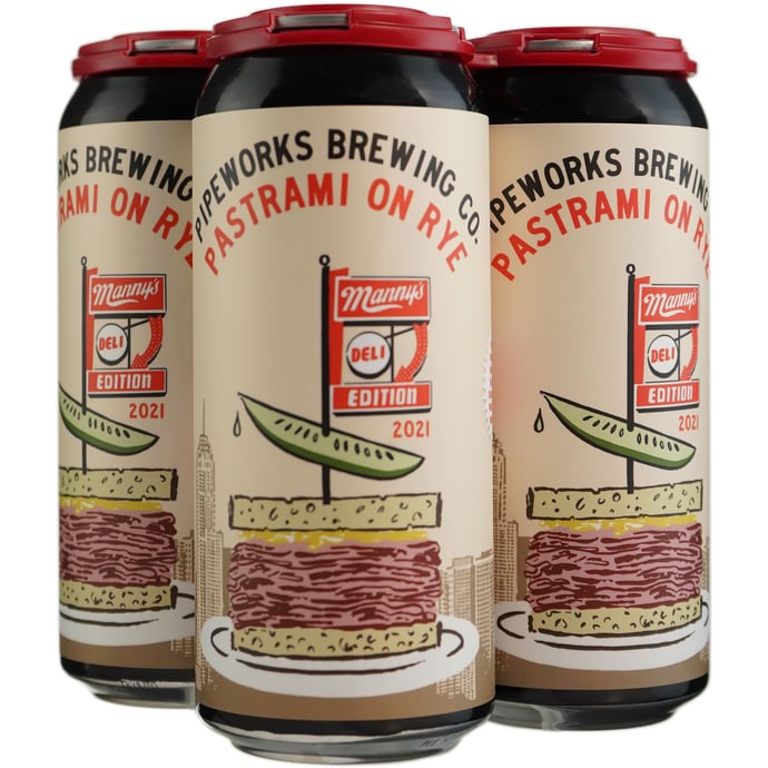 Pipeworks Pastrami on Rye collaboration wit Manny's Deli