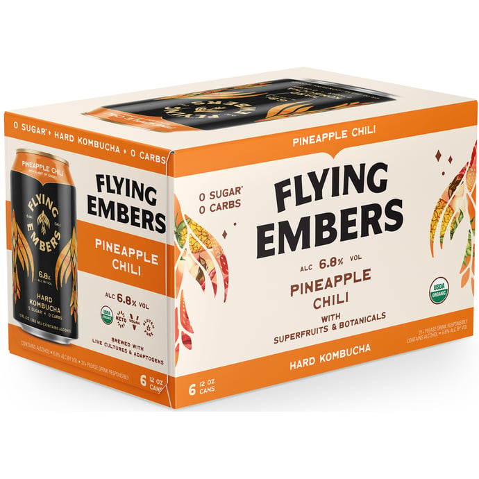 Flying Embers Pineapple Chili Hard Kombucha