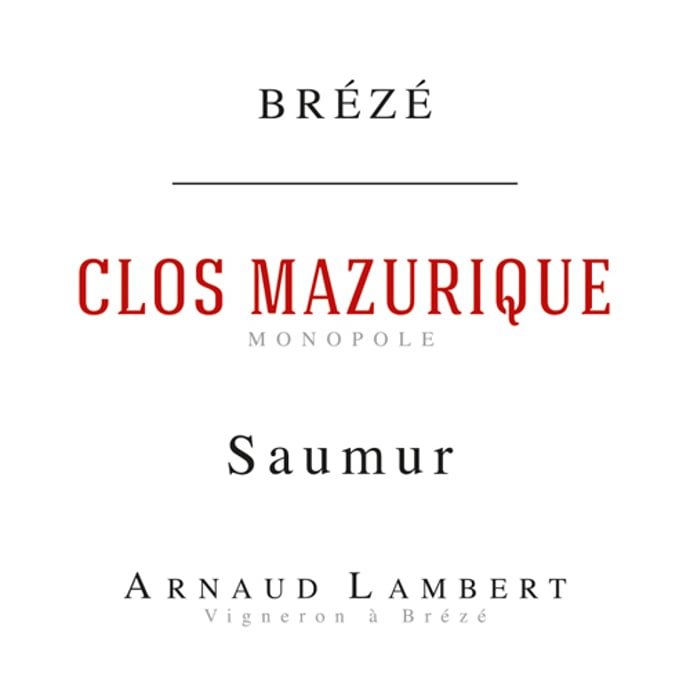 Arnaud Lambert Saumur Rouge Clos Mazurique 2018