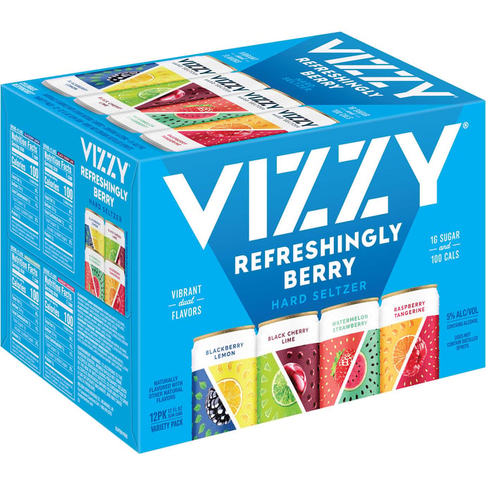 Vizzy Hard Seltzer Refreshingly Berry Variety Pack