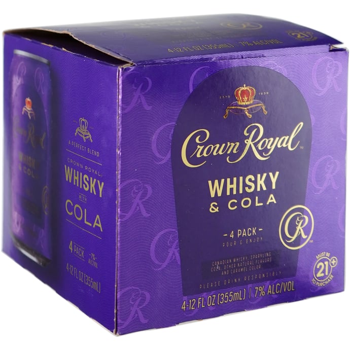 Crown Royal Whisky & Cola 4 Pack Cans