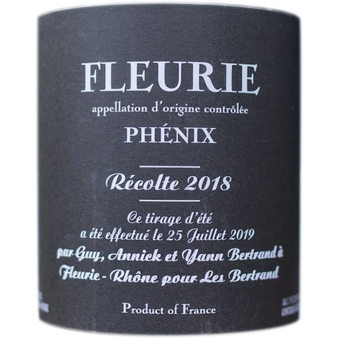 Yann Bertrand Fleurie Phenix 2019