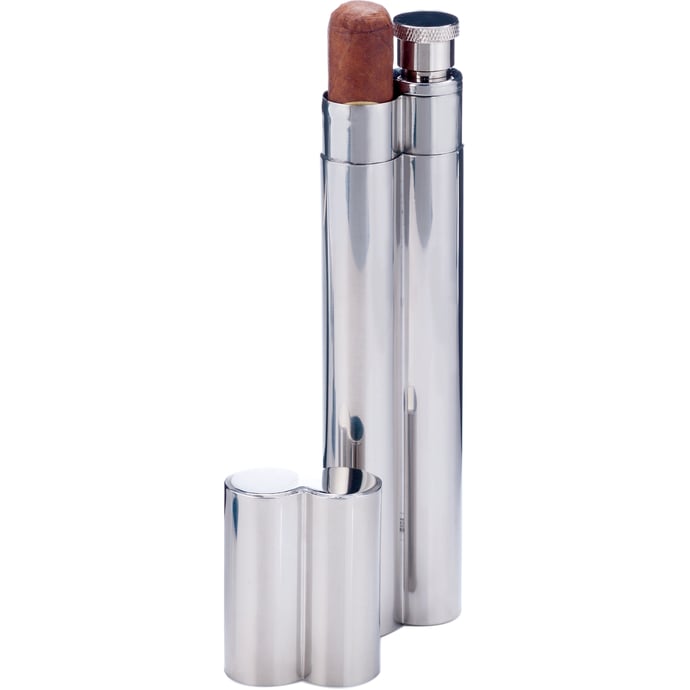Viski Cigar Holder and Flask
