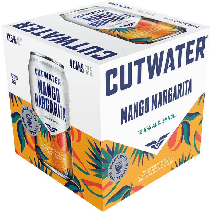 Cutwater Spirits Mango Margarita Ready to Drink Cocktail