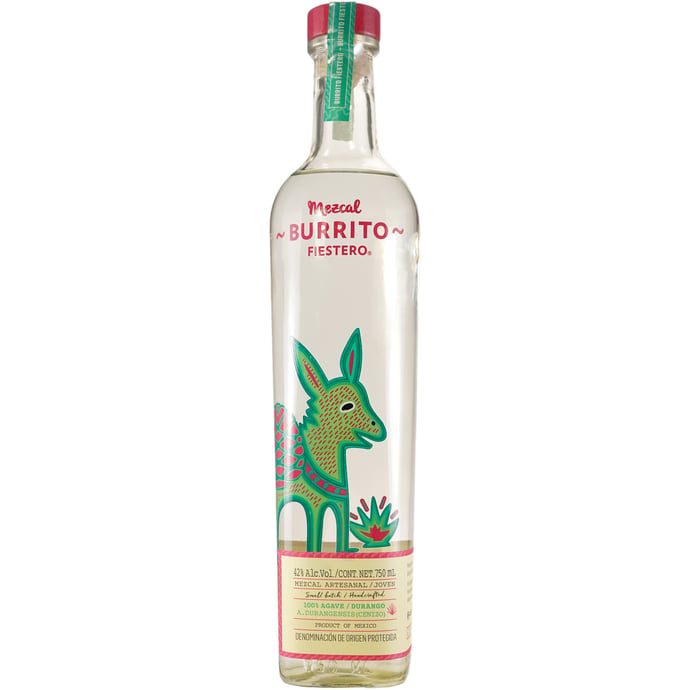 Mezcal Burrito Fiestero Artesanal Cenizo
