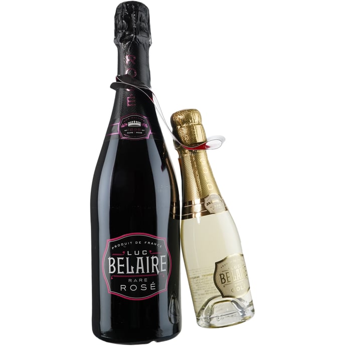 Luc Belaire Rare Rose Hitchhiker Pack with Brut Gold 187ml