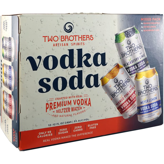 Two Brothers Vodka Soda 12 Pack Cans