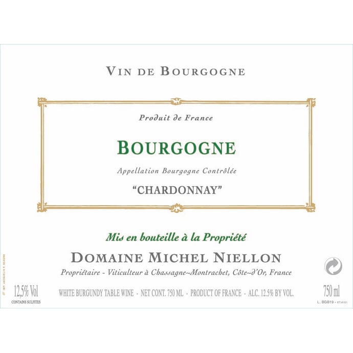 Michel Niellon Bourgogne Blanc 2019