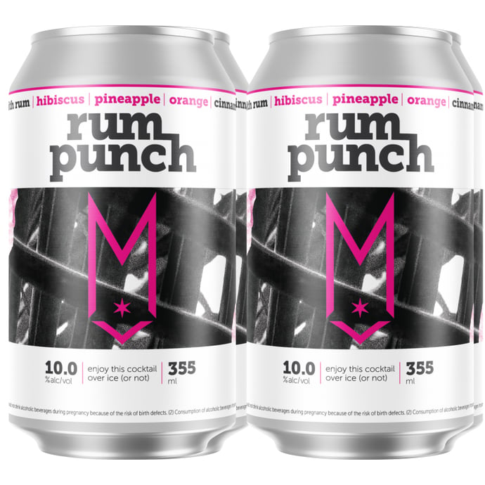 Maplewood Distilling Rum Punch Cocktail 4 Pack Cans