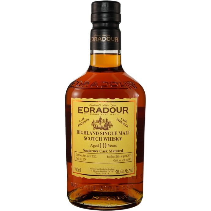Signatory Edradour 10 year old Refill Sauternes Barrel # 127 Binny's Handpicked 2011
