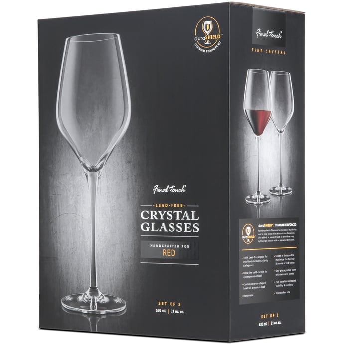 Final Touch Red Wine Glasses 2pk