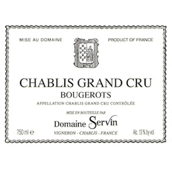 Domaine Servin Chablis Bougerots Grand Cru 2019