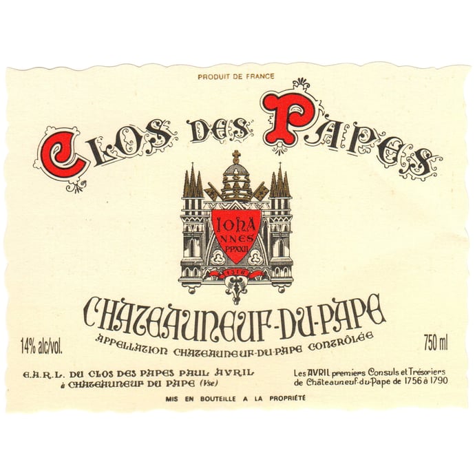 Clos des Papes Chateauneuf du Pape 2019