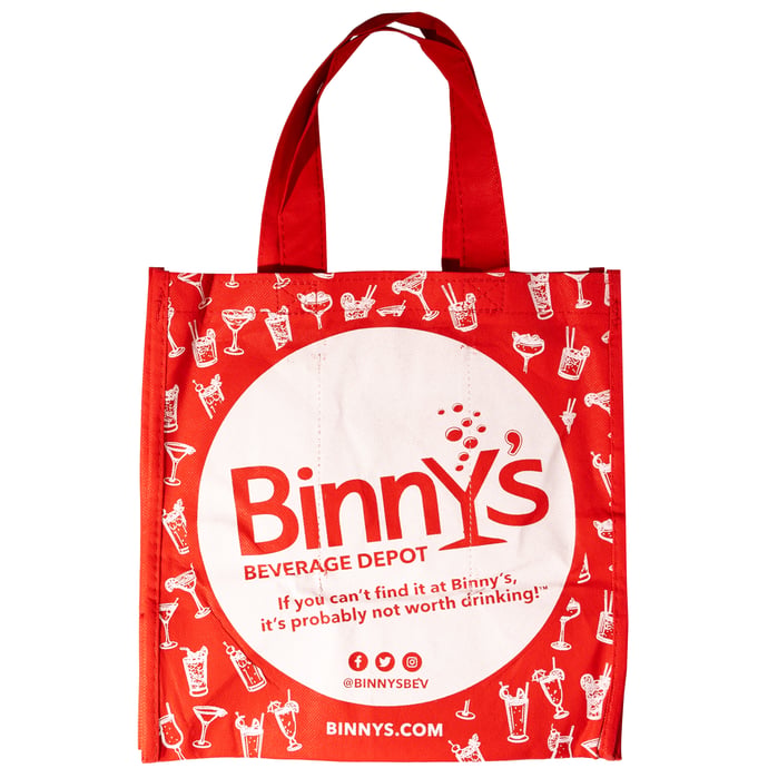 Binny's Logo Six Bottle Tote Red