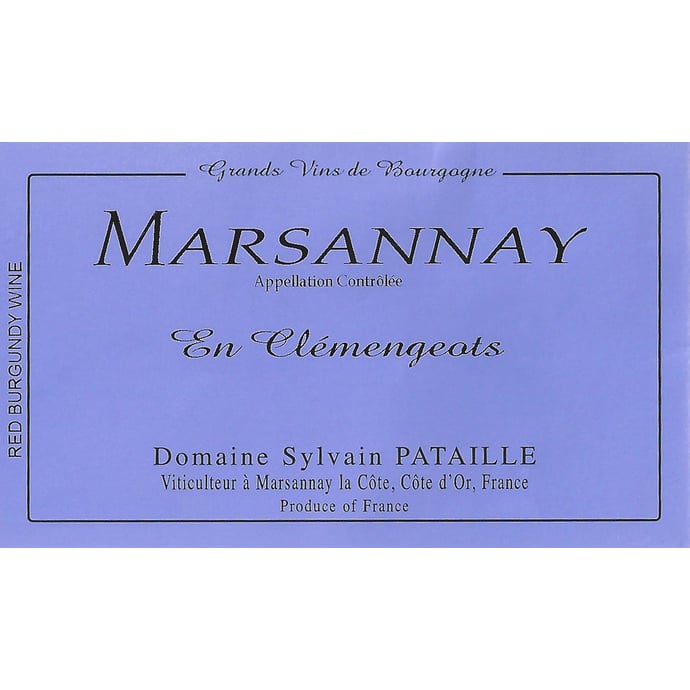 Sylvain Pataille Marsannay en Clemengeots 2017