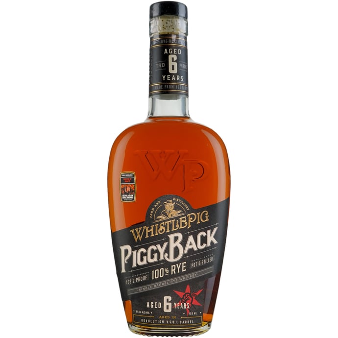 WhistlePig PiggyBack 6 year old Rye Finished in Revolution Stout Barrels