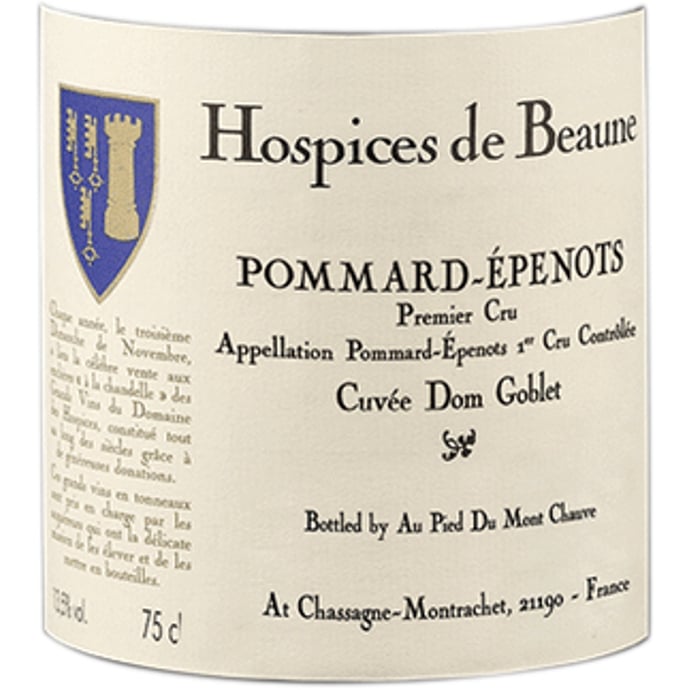 Coche Dury Hospices de Beaune Pommard Epenots Cuvee Domaine Goblet 2018