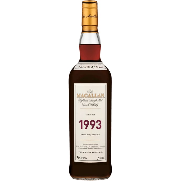 Macallan Fine & Rare Cask # 3939 2021 Release 1993