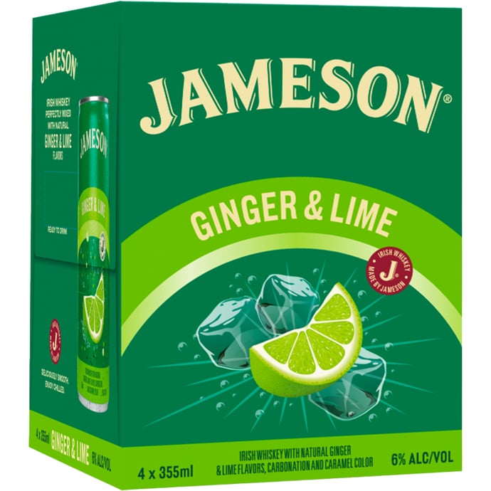 Jameson Ginger and Lime 4 Pack Cans
