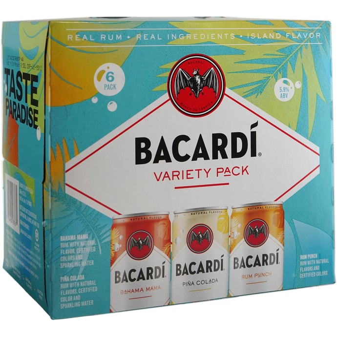 Bacardi Rum Variety 6 Pack Cans