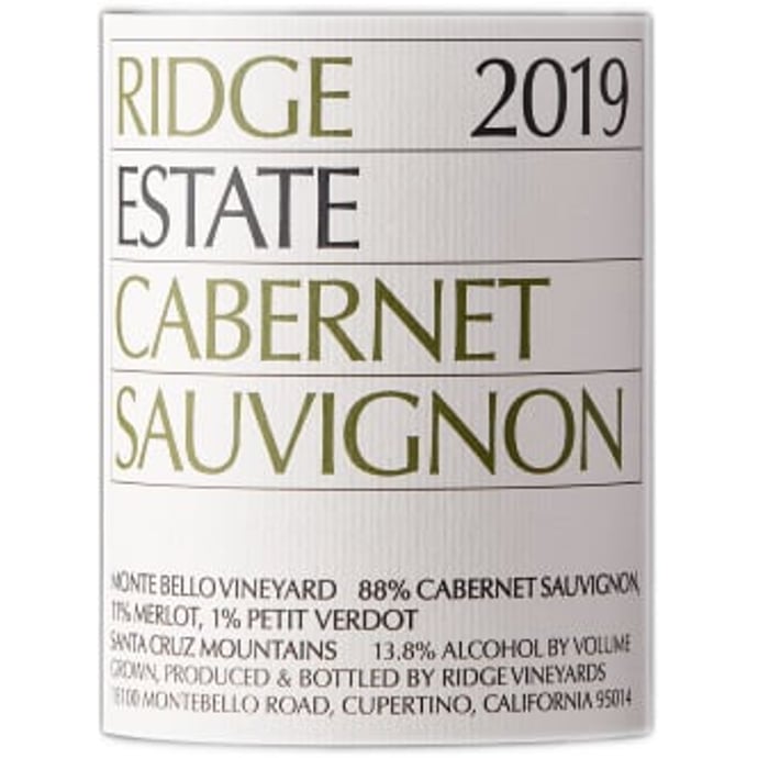 Ridge Cabernet Sauvignon Estate 2019
