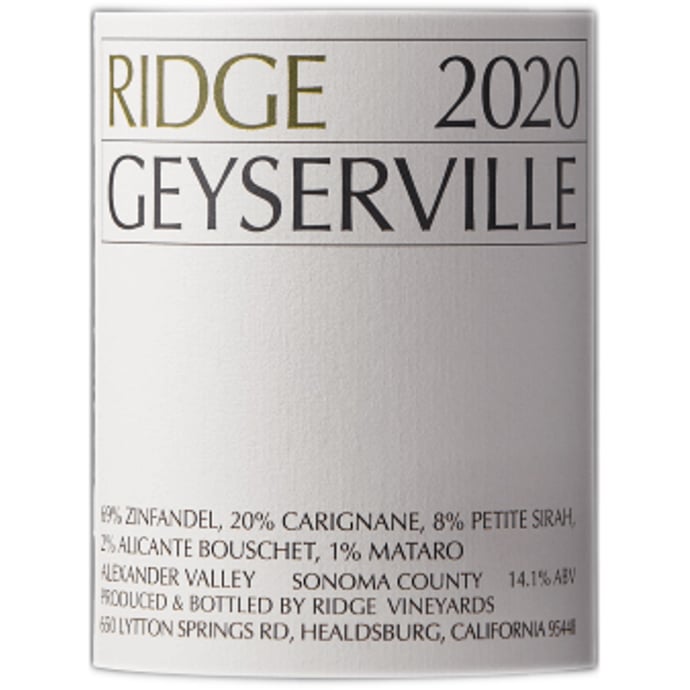 Ridge Geyserville 2020