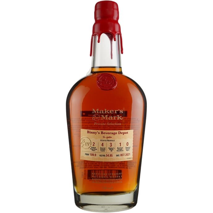 Maker's Mark Private Select G. gulo 2 P2 4 Cu 3 46 1 Mn Binny's Handpicked