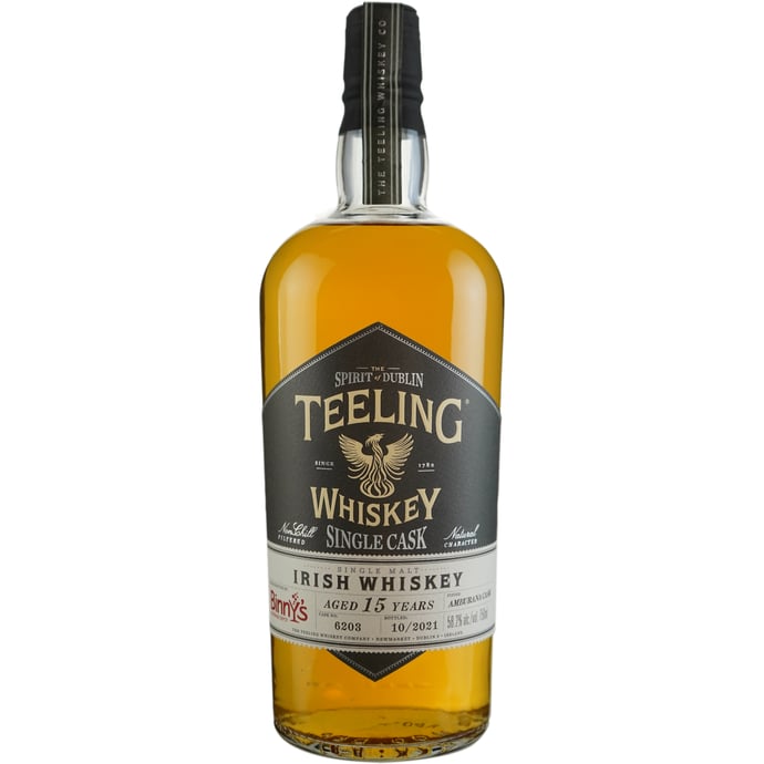 Teeling 15 year old Single Malt Finished in Amburana Cask # 6203 Binny's Handpicked