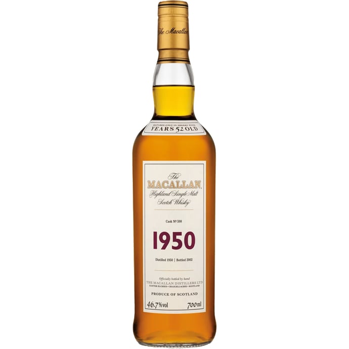 Macallan Fine & Rare Cask # 598 52 year old 1950