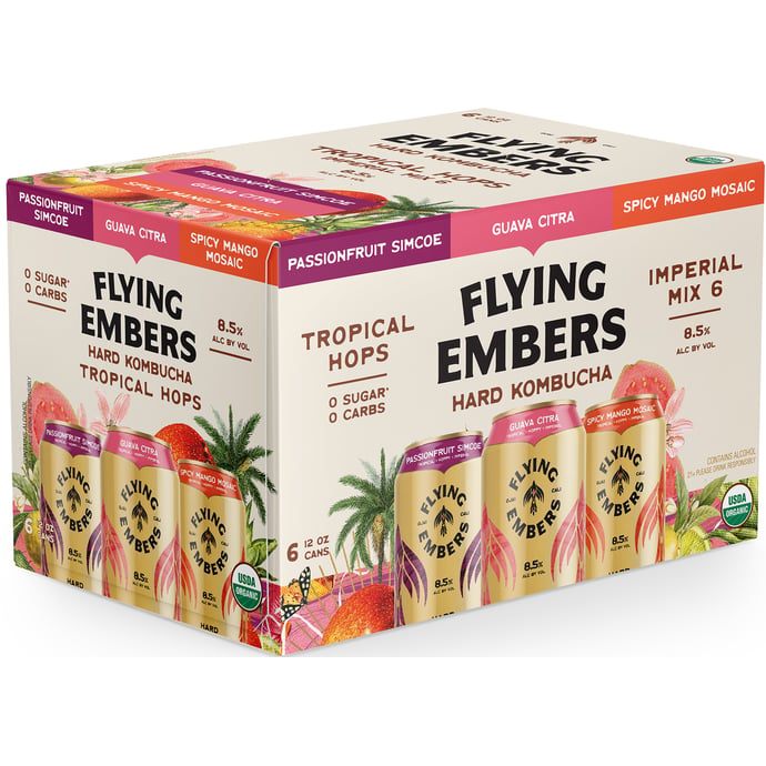 Flying Embers Tropical Hops Hard Kombucha