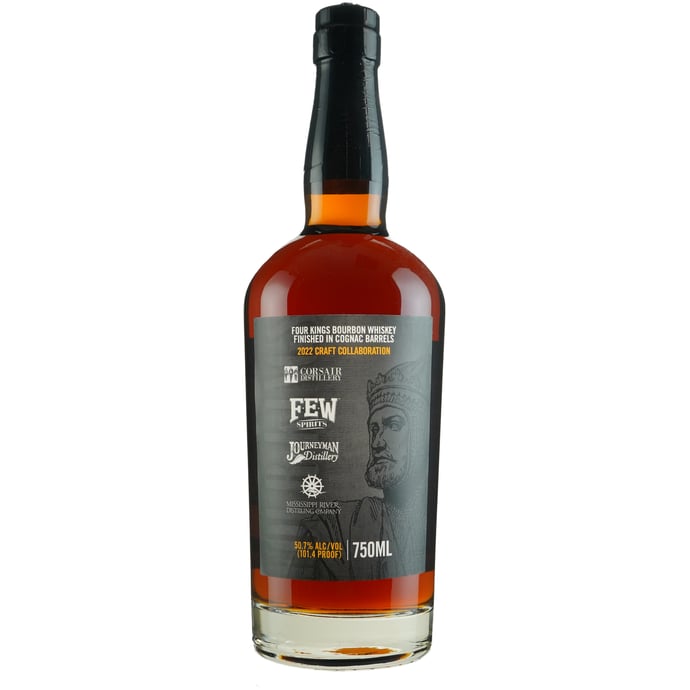 Four Kings Bourbon Finished in ex Cognac Barrel Craft Distiller Collaboration 2022