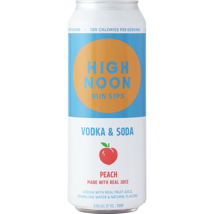 High Noon Vodka & Soda Peach Can