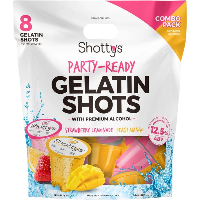 Shottys Strawberry Lemonade and Peach Mango Combo Pack
