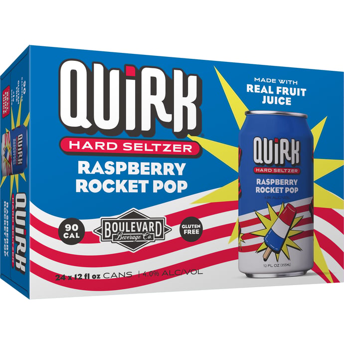 Boulevard Quirk Hard Seltzer Raspberry Rocket Pop