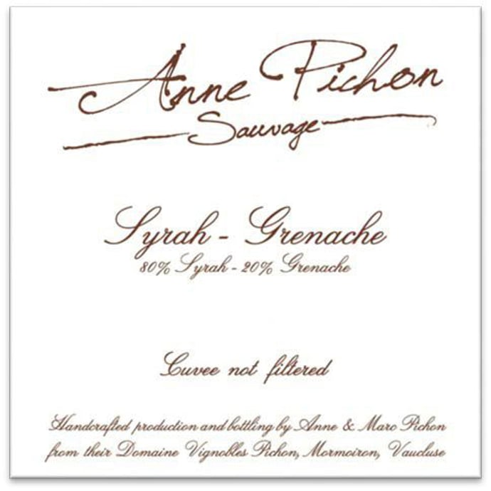 Anne Pichon Sauvage Syrah Grenache Ventoux 2020