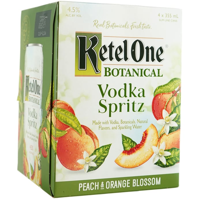Ketel One Botanical Spritz Peach Orange Blossom 4 Pack Cans