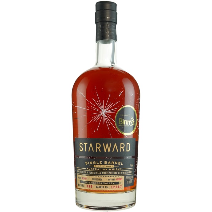 Starward Single Malt American STR Hogshead # 12287 Binny's Handpicked